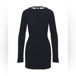 Mayok Long Sleeve Mini Dress Black